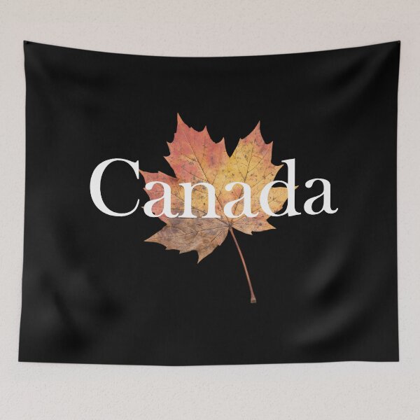 Item preview, Canada W/Fall Maple leaf White on Black sans flag designed and sold by ArtofDissent.
