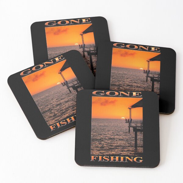 Item preview, Gone Fishing (vertical on black) designed and sold by Ray's Photos & Art.