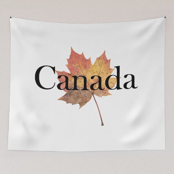 Item preview, Canada W/Fall Maple black on white leaf sans flag designed and sold by ArtofDissent.