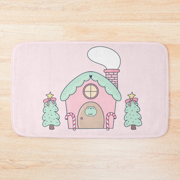 Item preview, Cute Froggy Gingerbread House - Kawaii Pastel Holiday designed and sold by ShyHomebodyClub.