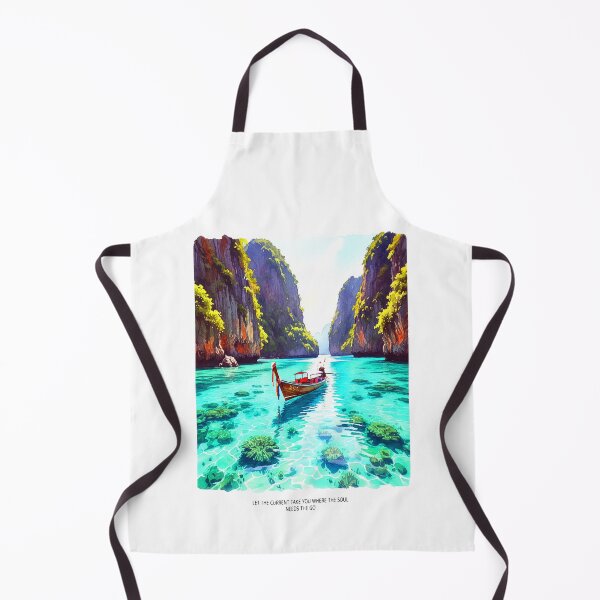 Item preview, Phi Phi Islands Thailand - Turquoise Lagoon Watercolor designed and sold by TheDesignDen21.