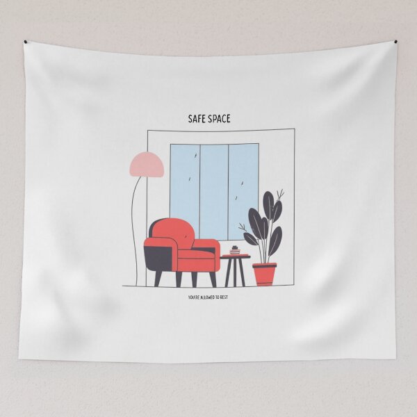 Item preview, Safe Space – Cozy Peaceful Interior Illustration designed and sold by CHILLORA.