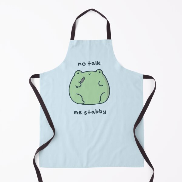 Item preview, No Talk Me Stabby - Kawaii Pastel Froggy Holding Knife designed and sold by ShyHomebodyClub.