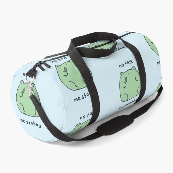 Item preview, No Talk Me Stabby - Kawaii Pastel Froggy Holding Knife designed and sold by ShyHomebodyClub.