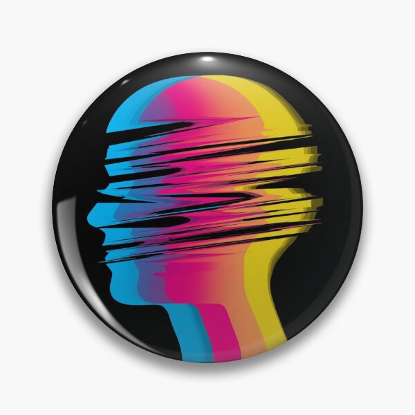 Item preview, Glitch human profile – psychological street art & pop art designed and sold by PLUSHIWORLDtm.