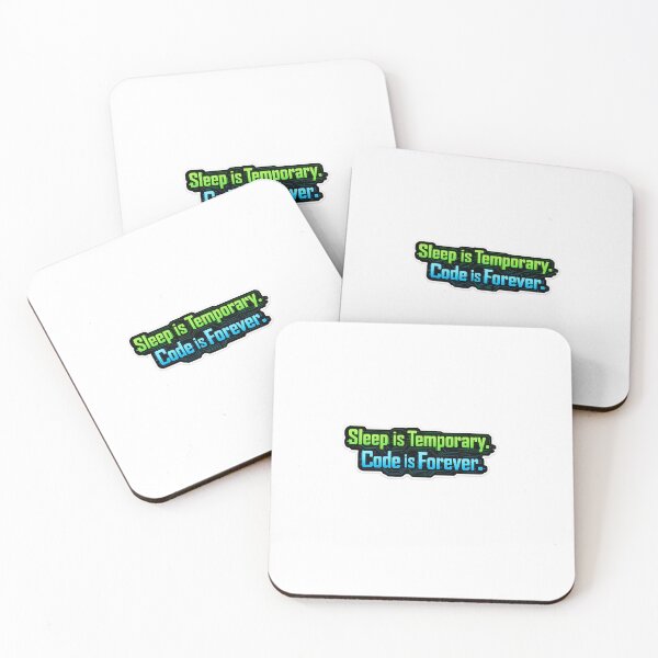 Item preview, Sleep is Temporary Code is Forever Sticker designed and sold by PixelWrapX.
