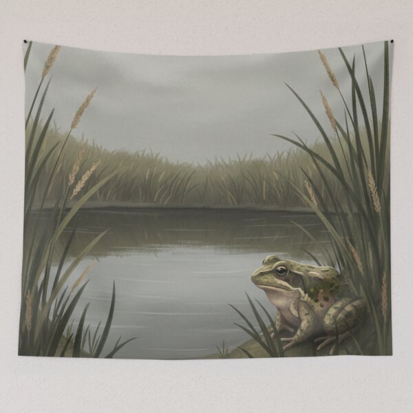 Item preview, Shy Frog by the Pond designed and sold by HeyHas.