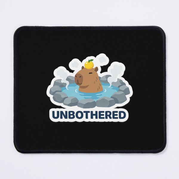 Item preview, "Unbothered" Chill Capybara in Hot Spring Onsen designed and sold by RiotKida.