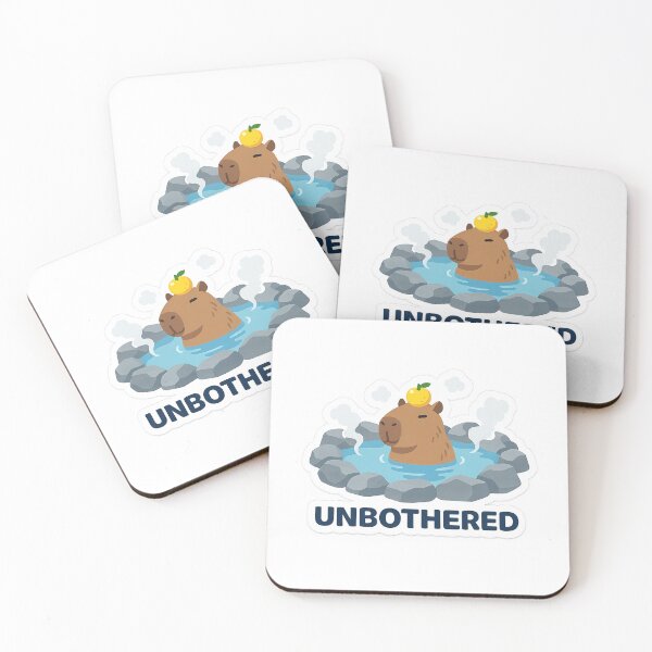 Item preview, "Unbothered" Chill Capybara in Hot Spring Onsen designed and sold by RiotKida.