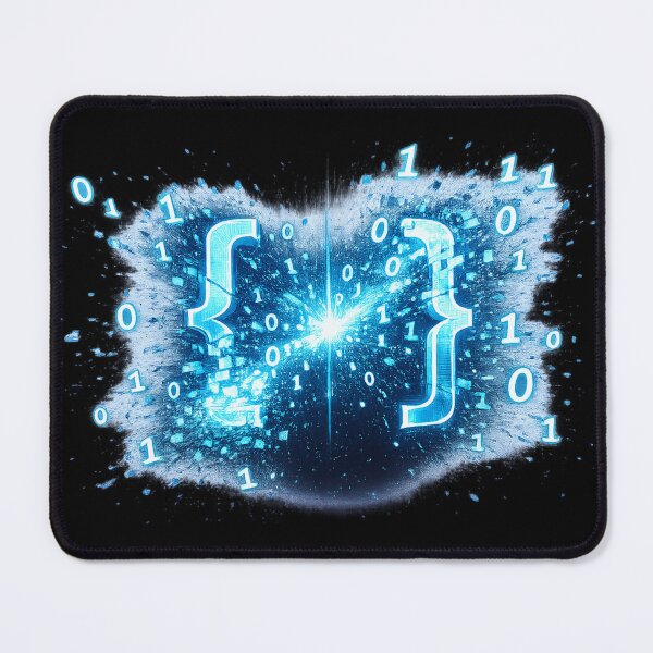 Item preview, Exploding Brackets – Neon Binary Burst designed and sold by Vasil Dimitrov.