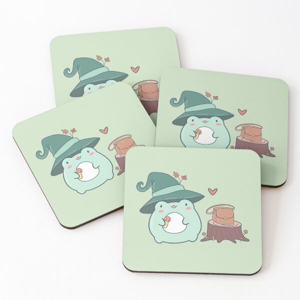 Item preview, Kawaii Frog Foraging for Mushrooms - Woodland Aesthetic designed and sold by ShyHomebodyClub.