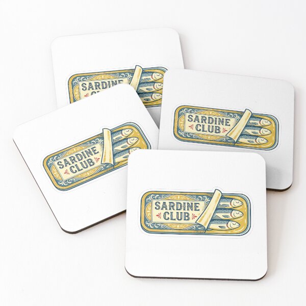 Item preview, "Sardine Club" Vintage Tinned Fish Retro Seafood designed and sold by RiotKida.