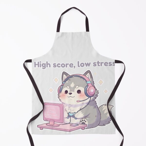 Item preview, High Score Low Stress – Cute Gamer Wolf Kawaii Design designed and sold by soletstudio.