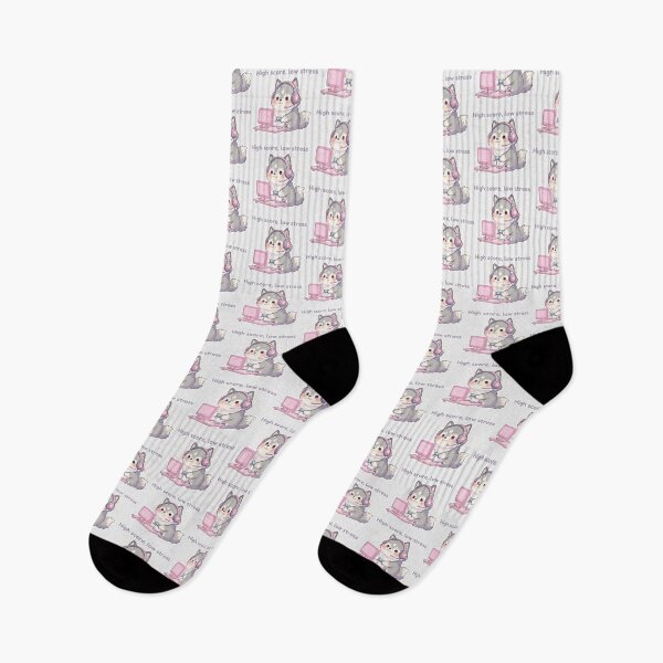 Item preview, High Score Low Stress – Cute Gamer Wolf Kawaii Design designed and sold by soletstudio.