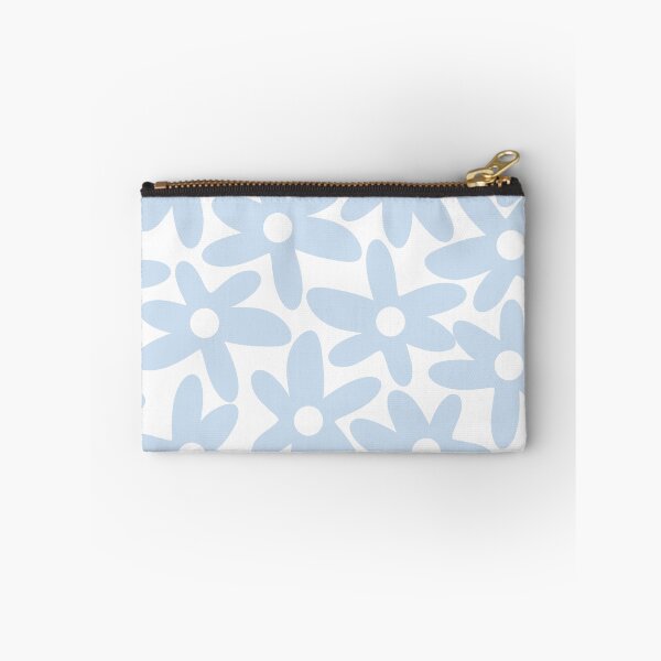 Item preview, Daisy Time Floral Pattern in Pale Pastel Baby Blue and White designed and sold by kierkegaard.