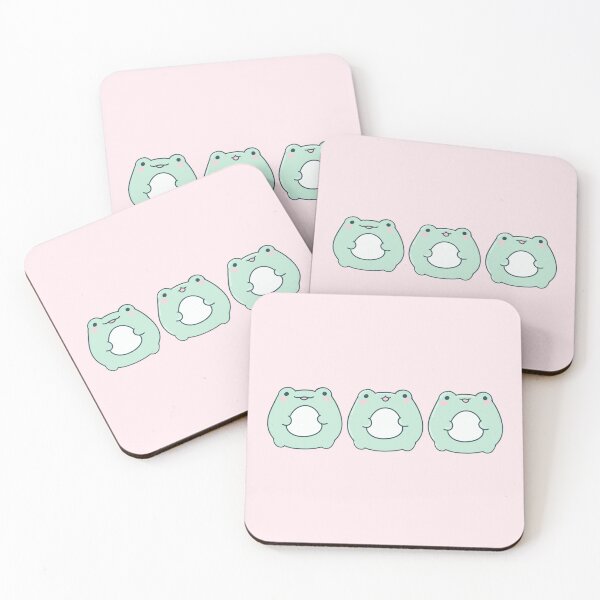 Item preview, Kawaii Frog Trio - Adorable Pastel Froggies designed and sold by ShyHomebodyClub.