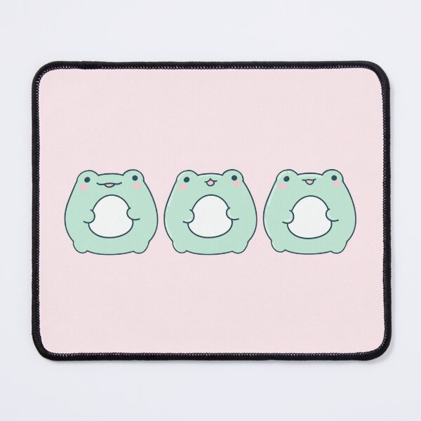 Item preview, Kawaii Frog Trio - Adorable Pastel Froggies designed and sold by ShyHomebodyClub.