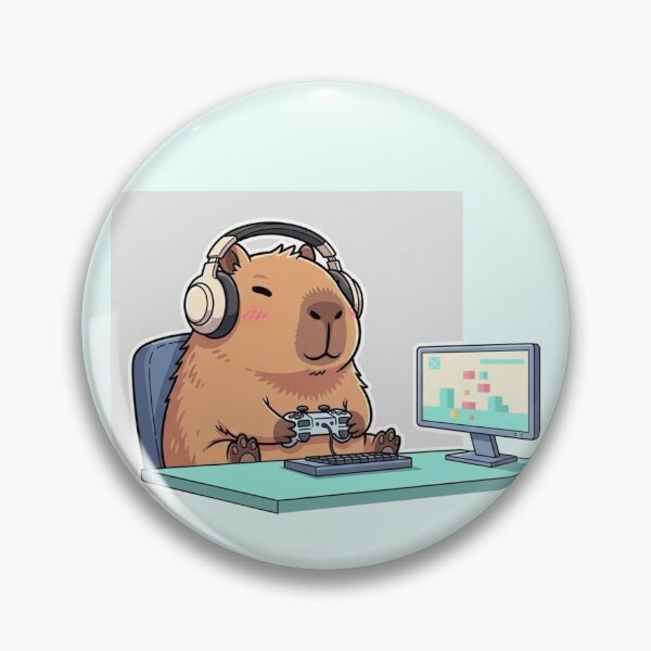 Item preview, Cute Capybara Gamer – Cozy Gaming Vibes designed and sold by soletstudio.