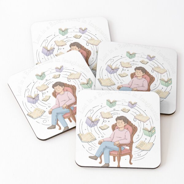 Item preview, Lost in a Book – Imagination Quote Cartoon Design designed and sold by YK SHOP.