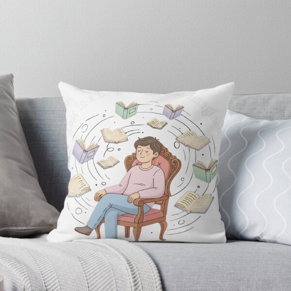Item preview, Lost in a Book – Imagination Quote Cartoon Design designed and sold by YK SHOP.