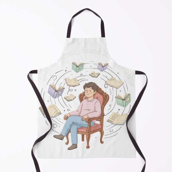 Item preview, Lost in a Book – Imagination Quote Cartoon Design designed and sold by YK SHOP.