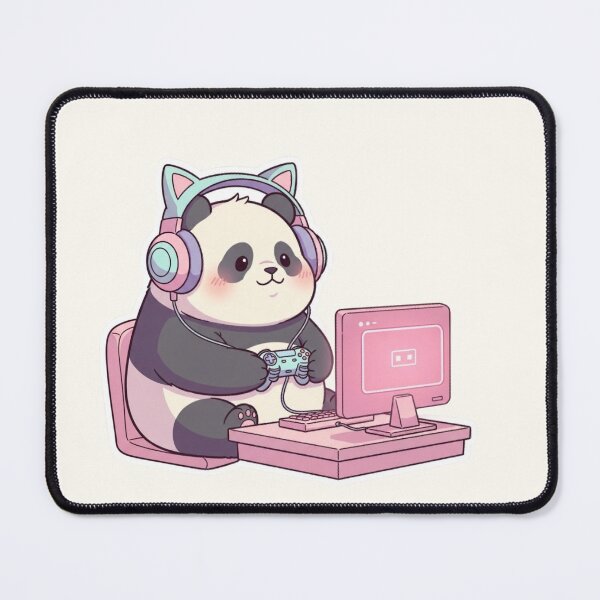 Item preview, Cute Panda Gamer – Cozy Pastel Gaming Aesthetic designed and sold by soletstudio.