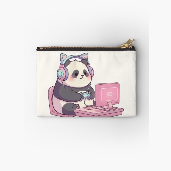 Aperçu de l'œuvre Cute Panda Gamer – Une esthétique gaming pastel et chaleureuse créée et vendue par soletstudio.