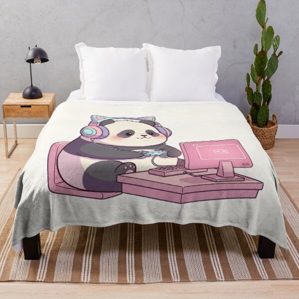 Item preview, Cute Panda Gamer – Cozy Pastel Gaming Aesthetic designed and sold by soletstudio.