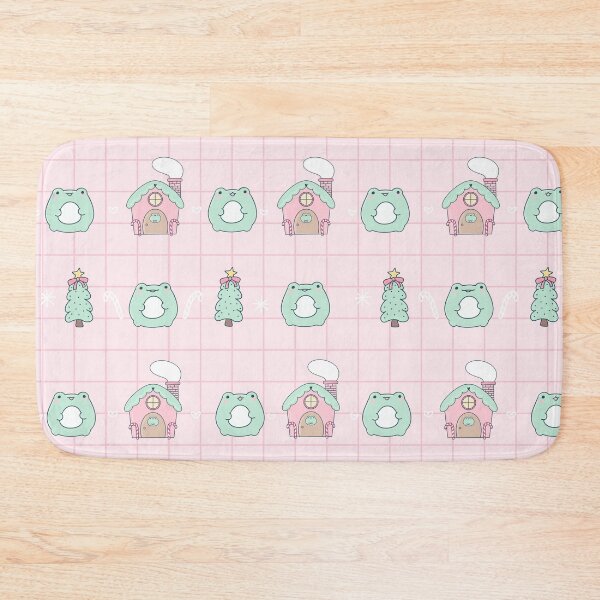 Item preview, Kawaii Pastel Christmas Frog Pattern designed and sold by ShyHomebodyClub.