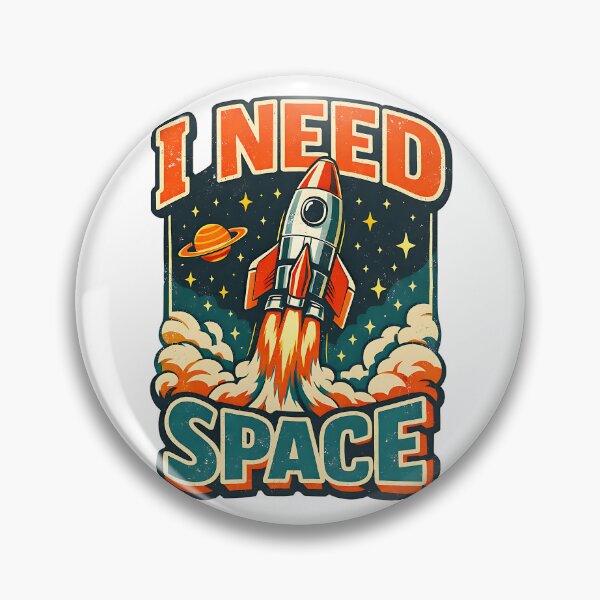 Item preview, Vintage Rocket Ship I Need Space Funny Introvert Astronomy Pun designed and sold by LSphere Art.