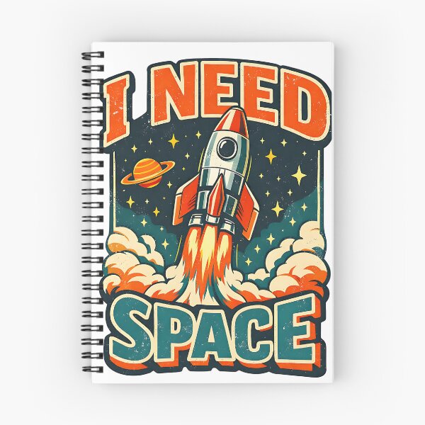 Item preview, Vintage Rocket Ship I Need Space Funny Introvert Astronomy Pun designed and sold by LSphere Art.