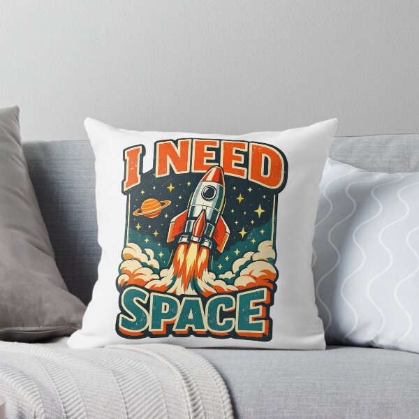 Item preview, Vintage Rocket Ship I Need Space Funny Introvert Astronomy Pun designed and sold by LSphere Art.