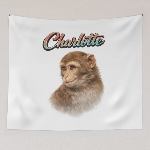 Item preview, Charlotte Monkey Zodiac — Intelligence, Playfulness and Clever Spirit of the Chinese Monkey designed and sold by AlexLineArt.
