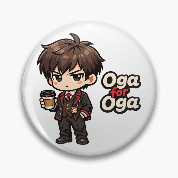 Item preview, Oga for Oga Funny Meme – Cute Chibi Coffee Boss Energy designed and sold by inaveed.