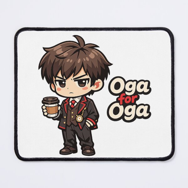 Item preview, Oga for Oga Funny Meme – Cute Chibi Coffee Boss Energy designed and sold by inaveed.