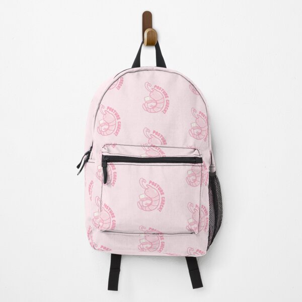 Item preview, Posture Check Cute Pink Shrimp with Laptop designed and sold by ShyHomebodyClub.