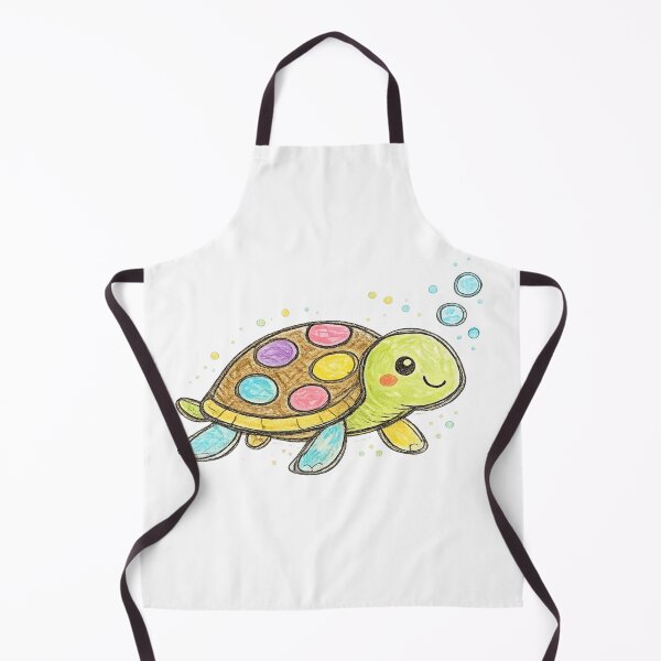 Item preview, Sea Turtle Toddler Style Drawing, Crayon Style Art designed and sold by LEFTERIS-DESIGN.
