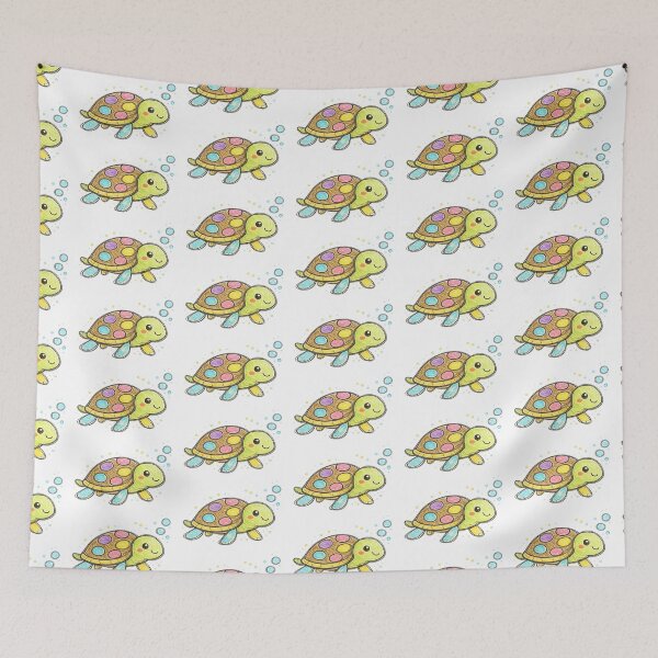 Item preview, Sea Turtle  Toddler Style Drawing, Crayon Style Art designed and sold by LEFTERIS-DESIGN.