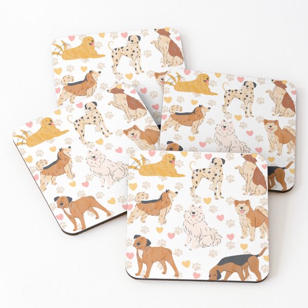 Item preview, Cute Dogs and Hearts Pattern  designed and sold by ice-apparel.