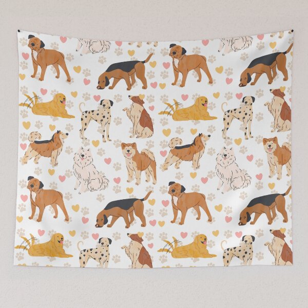 Item preview, Cute Dogs and Hearts Pattern  designed and sold by ice-apparel.