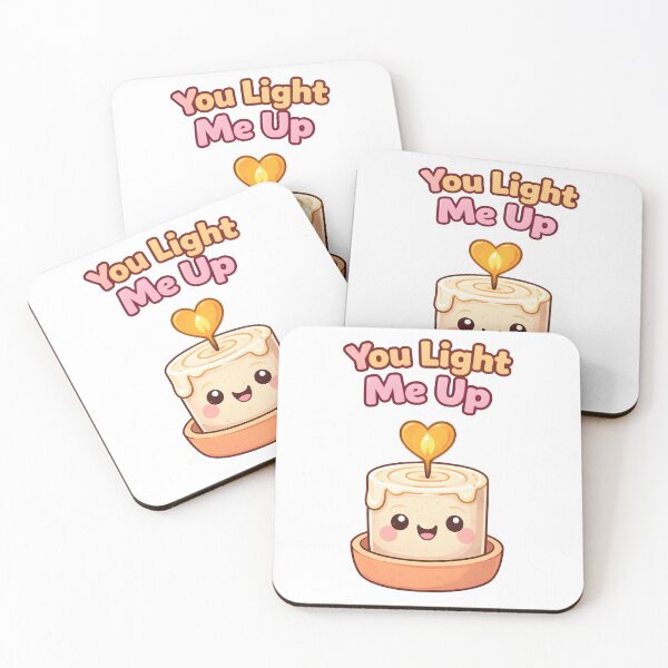 Item preview, You Light Me Up Cute Kawaii Candle Love Design. designed and sold by The-T-In-Retro.