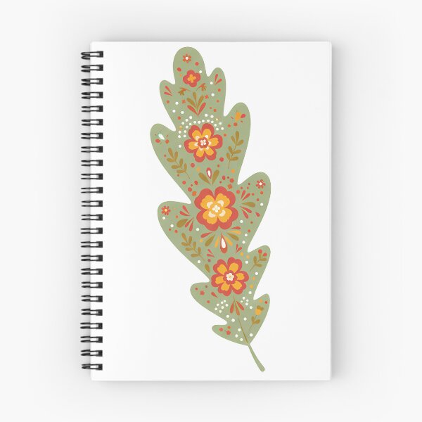 Item preview, Green Oak Leaf – Scandinavian Folk Art by heidiannemorris © designed and sold by FOLK ART FUSION by heidiannemorris.