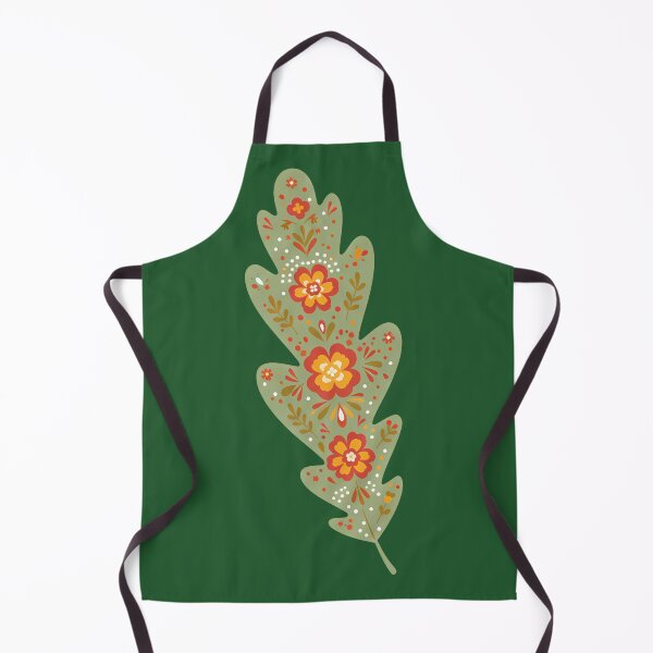Item preview, Green Oak Leaf – Scandinavian Folk Art by heidiannemorris © designed and sold by FOLK ART FUSION by heidiannemorris.