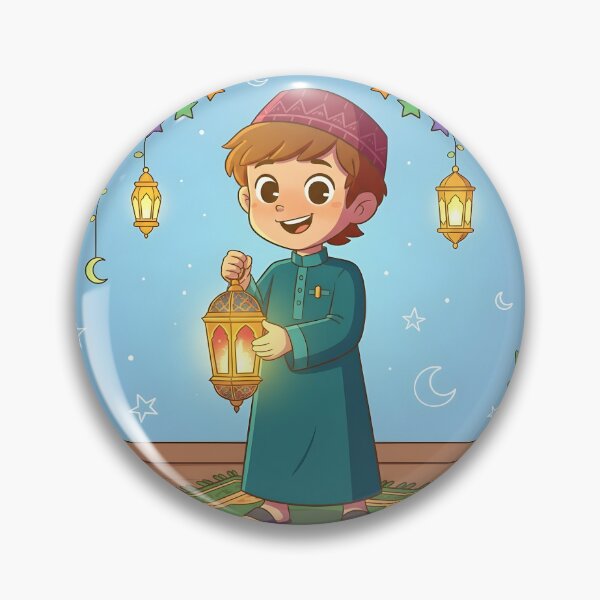 Item preview, Cute Boy Holding Ramadan Lantern Wall Art designed and sold by WowDezign.
