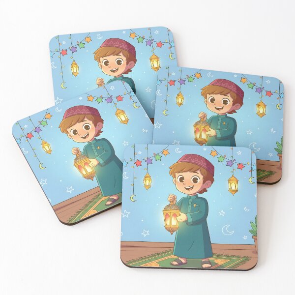 Item preview, Cute Boy Holding Ramadan Lantern Wall Art designed and sold by WowDezign.