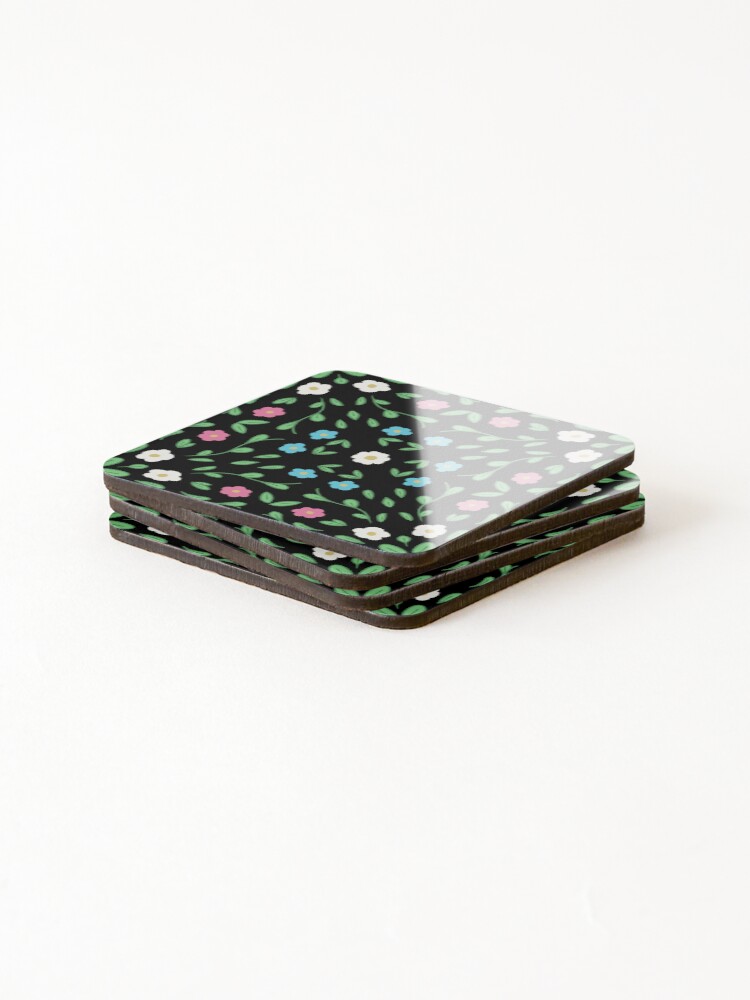 Thumbnail 4 of 5, Coasters (Set of 4), Spring Pattern designed and sold by amwvbstudio.