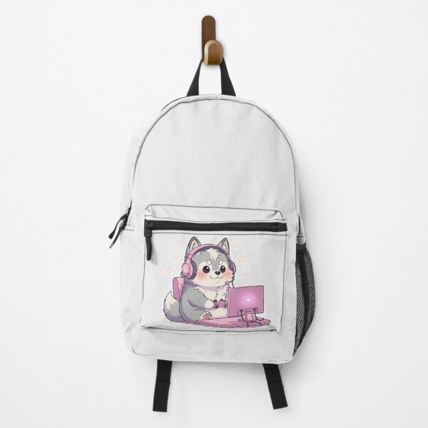 Item preview, Cute Gamer Dog with Pink Headset – Kawaii Gaming Puppy designed and sold by soletstudio.