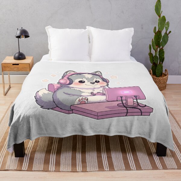 Item preview, Cute Gamer Dog with Pink Headset – Kawaii Gaming Puppy designed and sold by soletstudio.