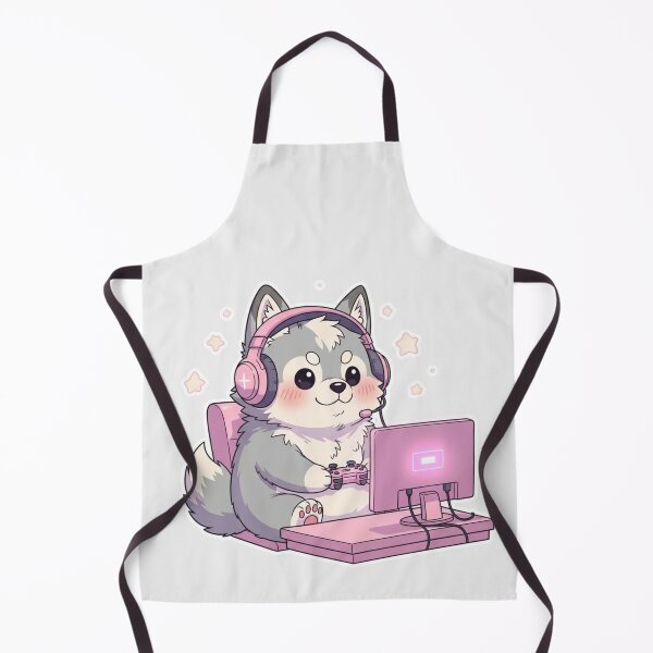 Item preview, Cute Gamer Dog with Pink Headset – Kawaii Gaming Puppy designed and sold by soletstudio.