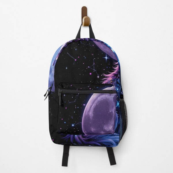 Item preview, Cosmic Wolf Howling at the Moon – Star Constellation Art designed and sold by BrushRushX.